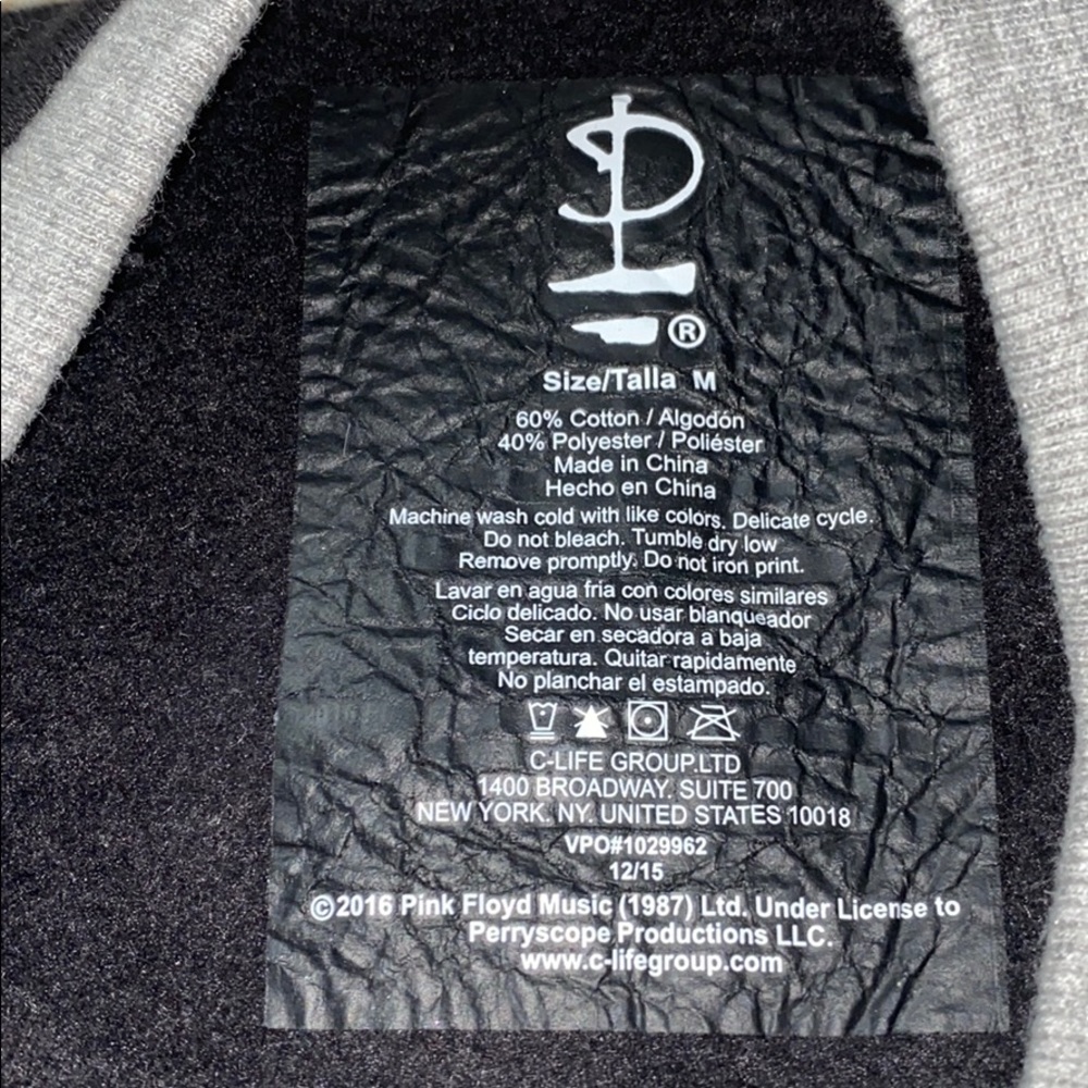 Pink Floyd Sweatshirt Material Tee Size M - Picture 3 of 4